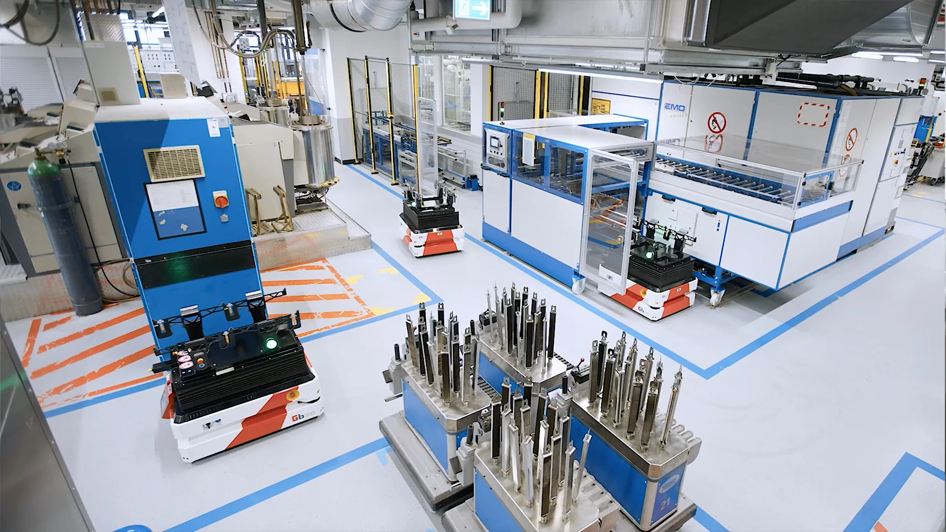 Gessbots in der Sick Produktion